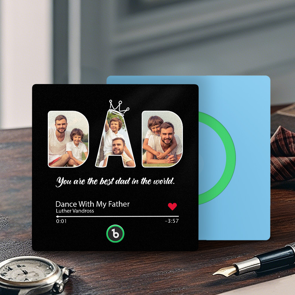 Custom Photo Music Fridge Magnet You Are The Best Dad In The World Father's Day Gift for Father - Fridgebeatsca