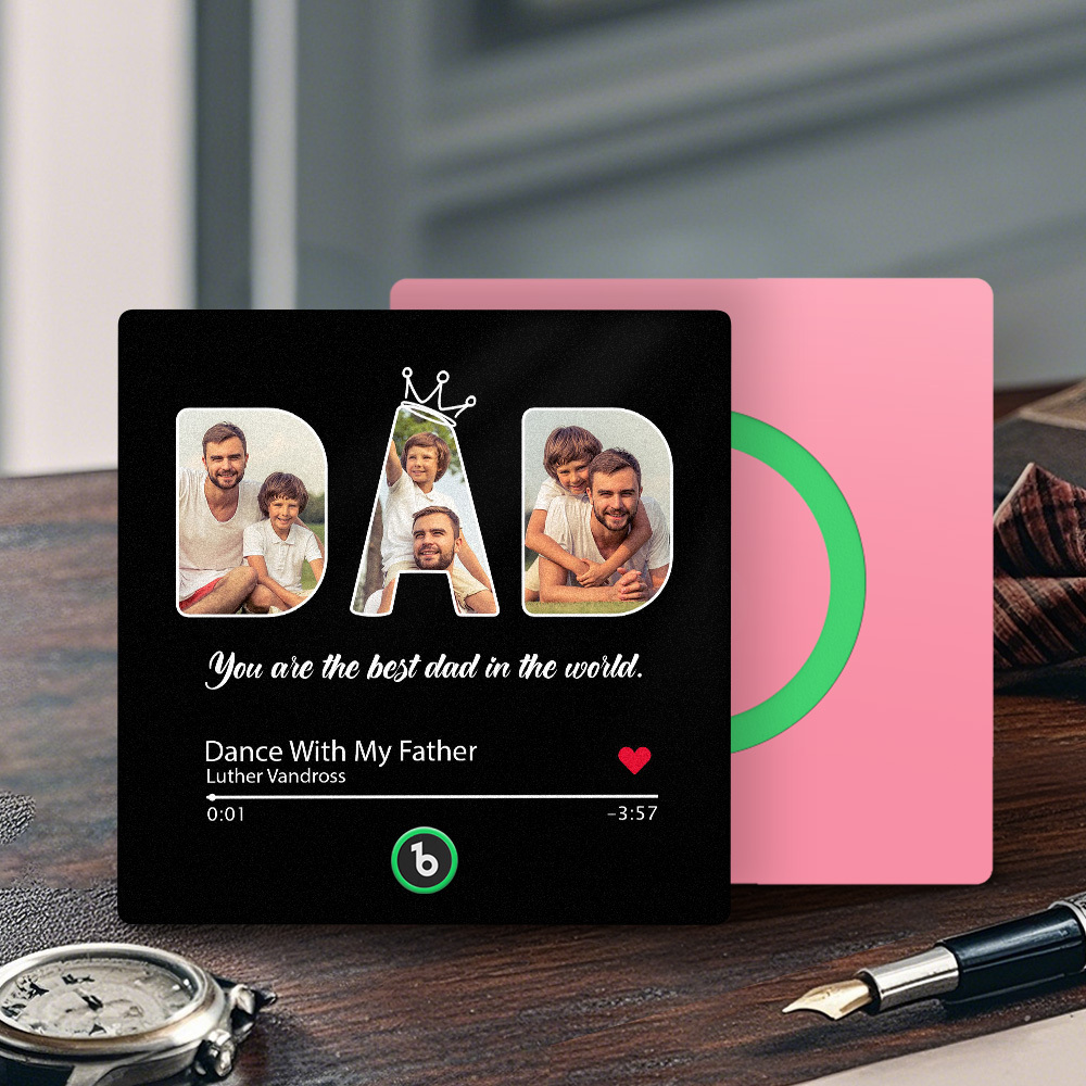 Custom Photo Music Fridge Magnet You Are The Best Dad In The World Father's Day Gift for Father - Fridgebeatsca
