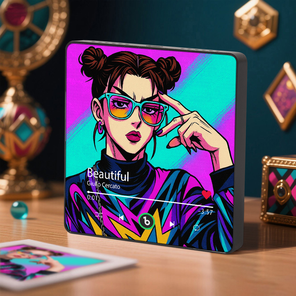 Custom Anime-style Music Fridge Magnet and Photo with Colorful Frame Music Wall Photo Sticker Music Movement That Can Be Played - Fridgebeatsca