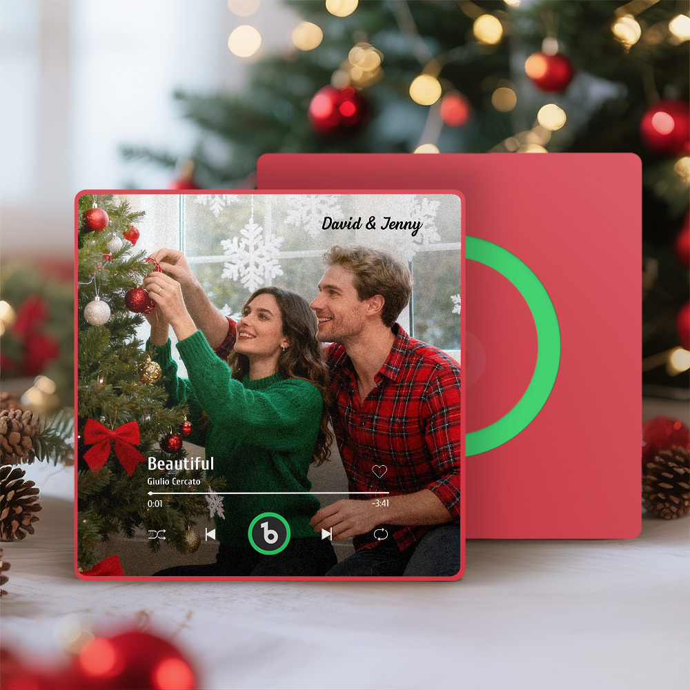 Custom Music Fridge Magnet Custom Colorful Frame Album Fridge Magnet Music Wall Photo Sticker Song Magnets That Can Play Music Christmas Gifts - Fridgebeatsca