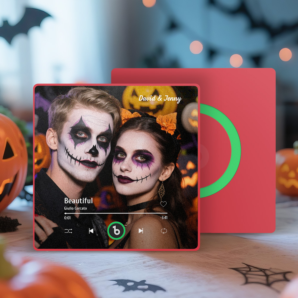 Custom Music Fridge Magnet Custom Colorful Frame Album Fridge Magnet Music Wall Photo Sticker Song Magnets That Can Play Music Halloween Gifts - Fridgebeatsca