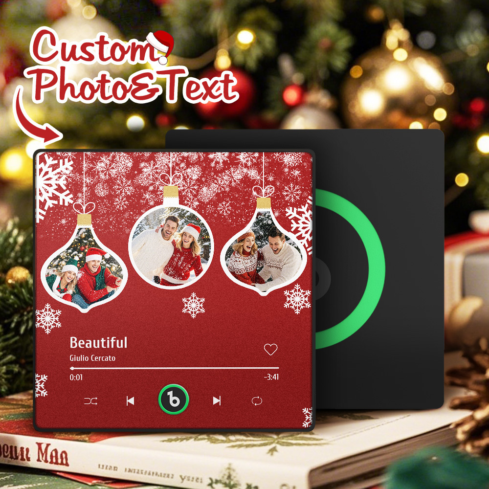 Custom Music Fridge Magnet Colorful Frame Photo Fridge Magnet Gift for Christmas - Fridgebeatsca