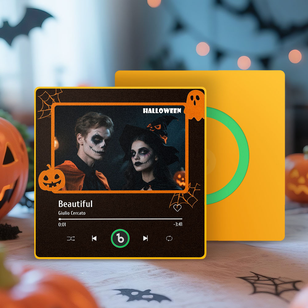Custom Music Fridge Magnet Custom Colorful Frame Album Fridge Magnet Music Wall Photo Sticker Song Magnets That Can Play Music Halloween Gifts - Fridgebeatsca
