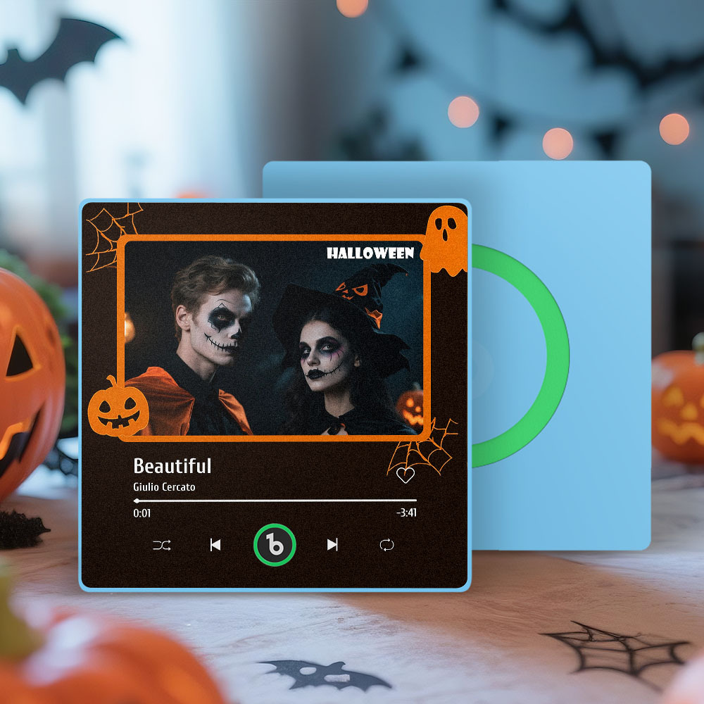 Custom Music Fridge Magnet Custom Colorful Frame Album Fridge Magnet Music Wall Photo Sticker Song Magnets That Can Play Music Halloween Gifts - Fridgebeatsca