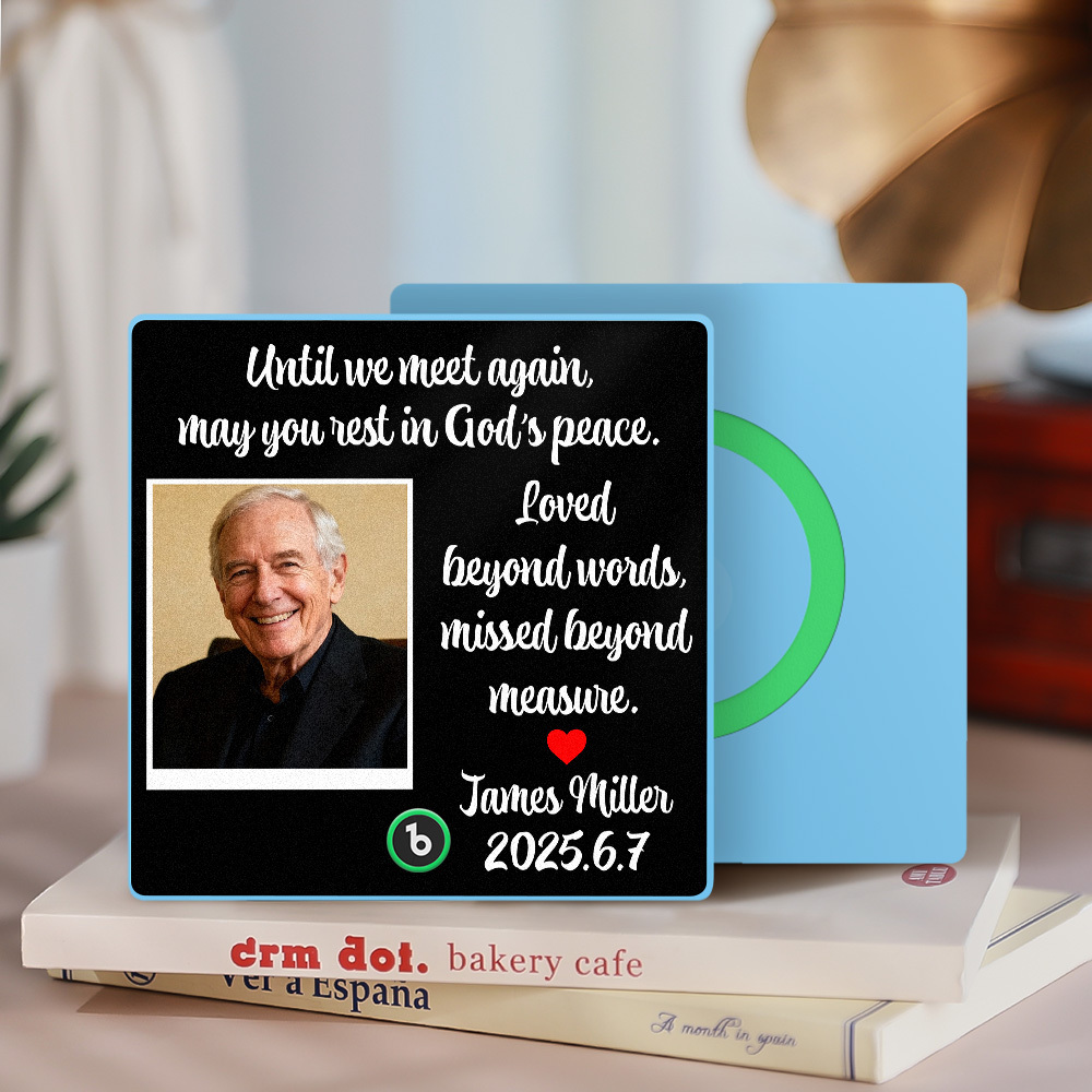 Memorial Song Magnet Custom Photo Magnet with Music Player Personalized Loss Gifts Sympathy Gift Always Loved Picture Fridge Magnet - Fridgebeatsca