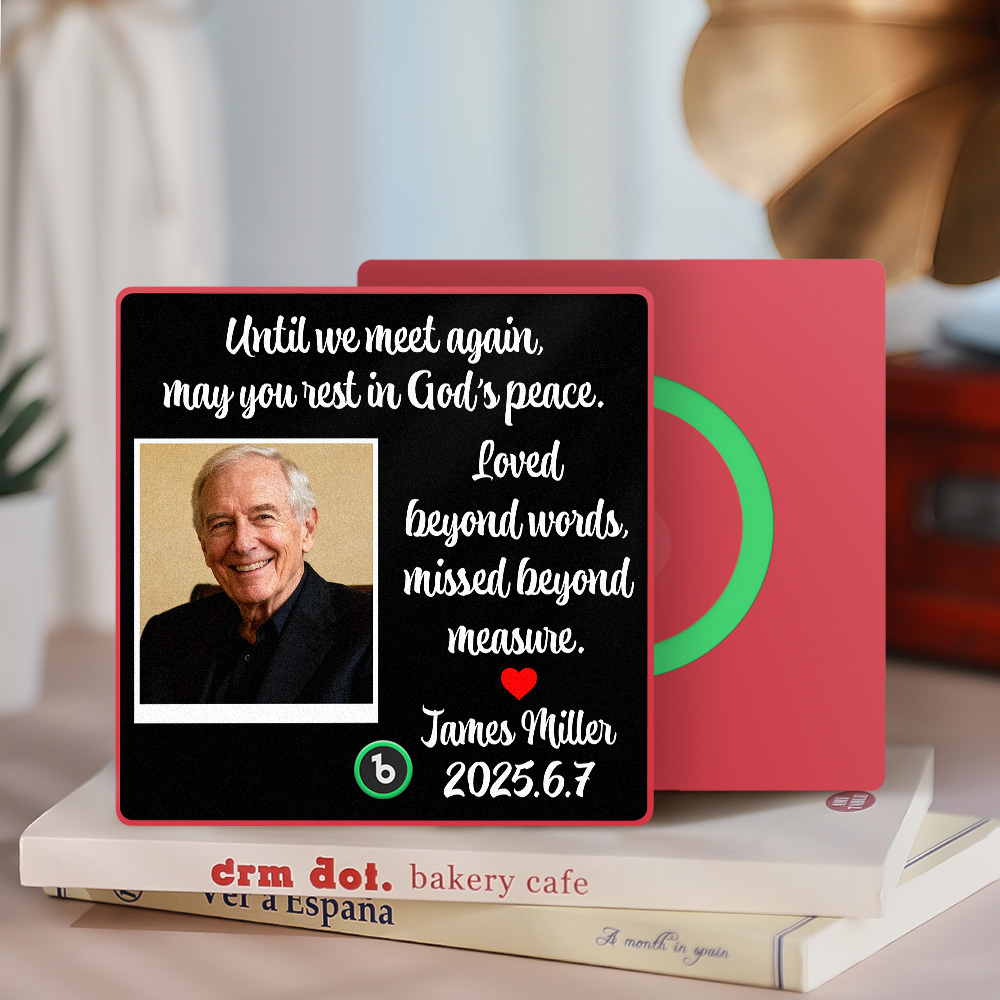 Memorial Song Magnet Custom Photo Magnet with Music Player Personalized Loss Gifts Sympathy Gift Always Loved Picture Fridge Magnet - Fridgebeatsca
