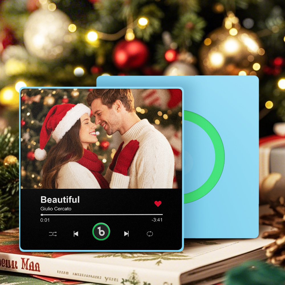 Personalized Photo Music Fridge Magnet Playable Song Keepsake Gift Christmas Gift for Lover - Fridgebeatsca