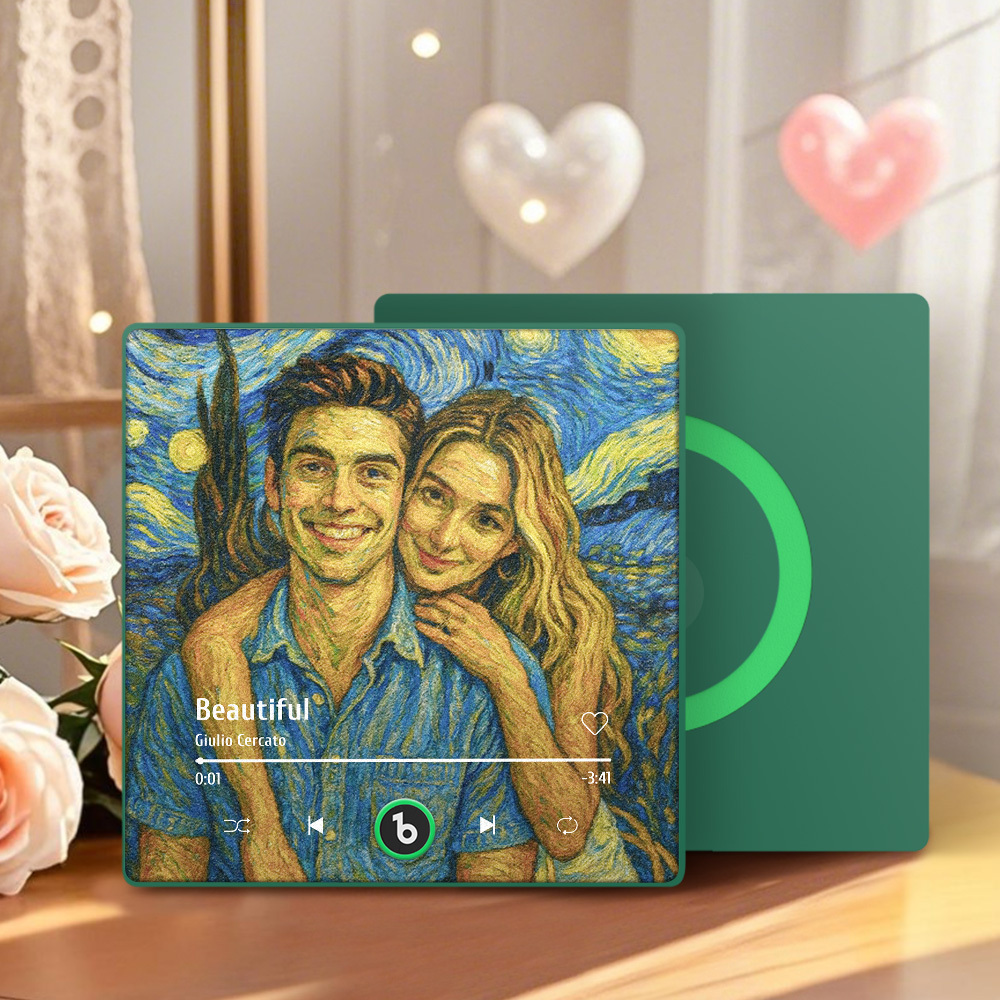 Personalized Music Fridge Magnet Vintage Art Style Song Magnet Gifts for Lover - Fridgebeatsca