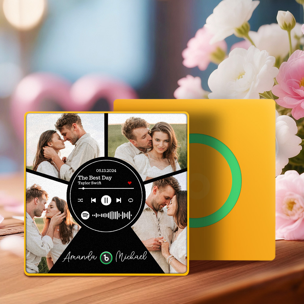 Personalized Music Fridge Magnet Colorful Frame The 2026 Global Football Game Album Fridge Magnet Can Play Songs Gift for Couple Can Upload Your Music - Fridgebeatsca