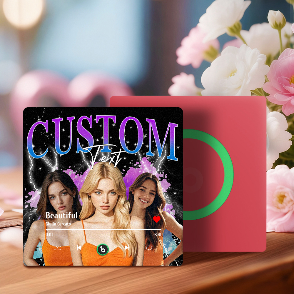 Personalized Music Fridge Magnet Colorful Frame The 2026 Global Football Game Album Fridge Magnet Can Play Songs Gift for Couple Can Upload Your Music - Fridgebeatsca