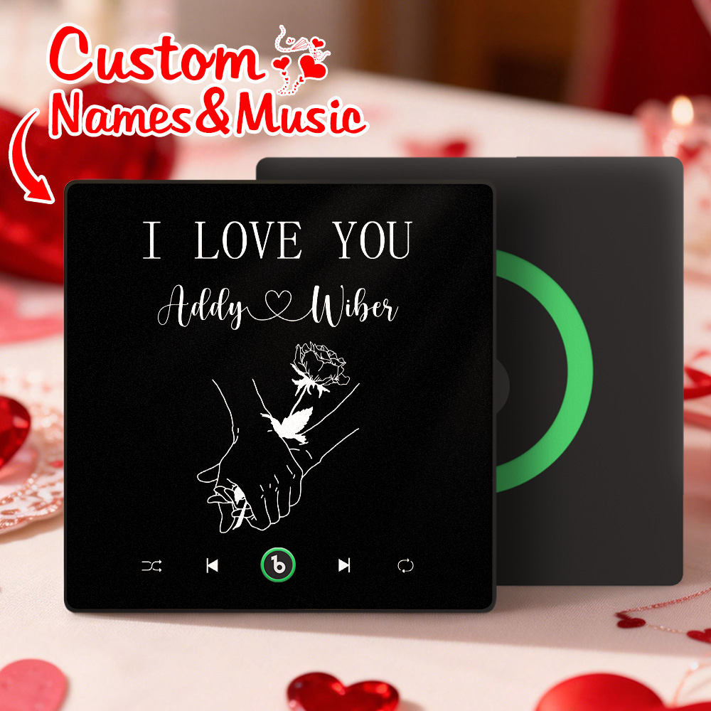 Personalized Song Fridge Magnet Custom I LOVE YOU Fridge Magnet With Music Valentine's Day Gift Anniversary Gift For Couple