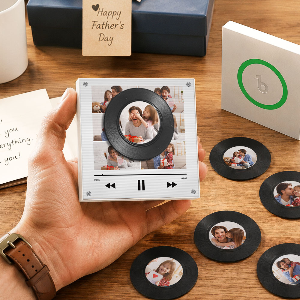 Personalized Vinyl Record Music Fridge Magnet – Custom Photo & Song Playback Magnet, Retro Music Wall Decor Gift for Fans - Fridgebeatsca