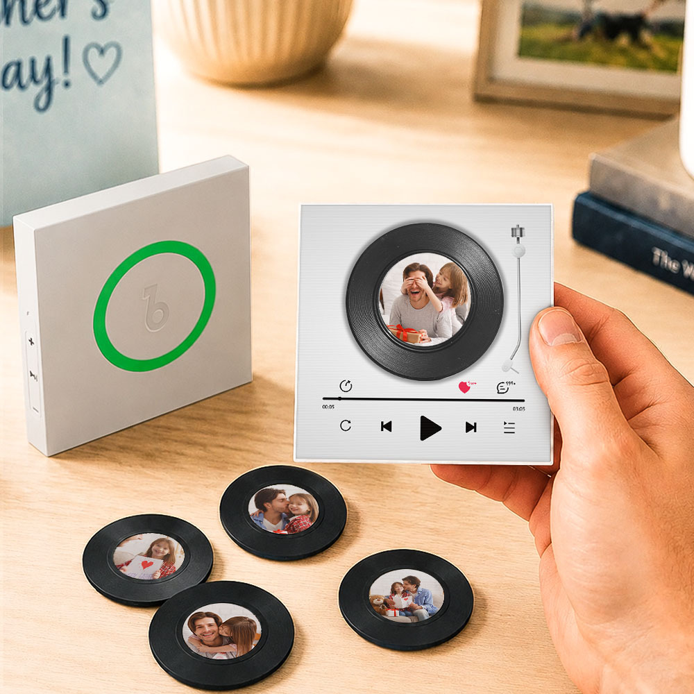Personalized Vinyl Record Music Fridge Magnet – Custom Photo & Song Playback Magnet, Retro Music Wall Decor Gift for Fans - Fridgebeatsca