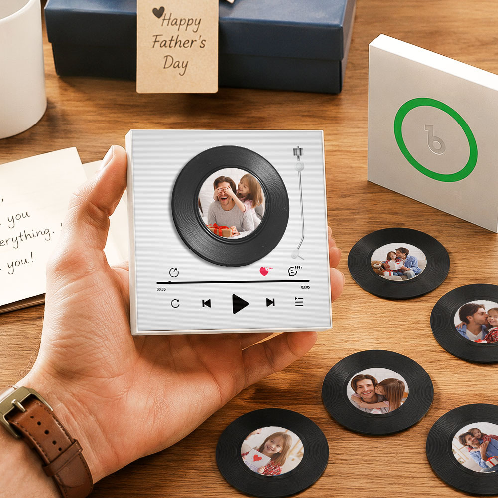 Personalized Vinyl Record Music Fridge Magnet – Custom Photo & Song Playback Magnet, Retro Music Wall Decor Gift for Fans - Fridgebeatsca