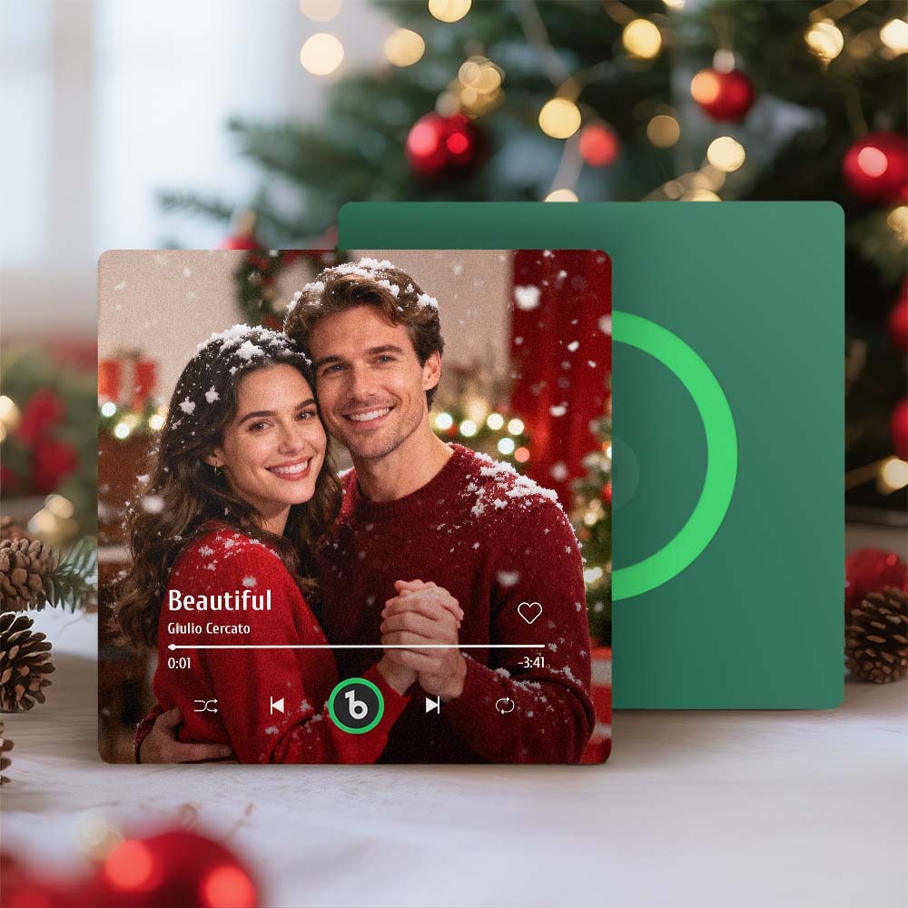 Custom Music Photo Fridge Magnet Personalized Photo Music Fridge Magnet That Can Play Music Without Cellphone Supports Bluetooth Connectivity Christmas Gift for Her - Fridgebeatsca