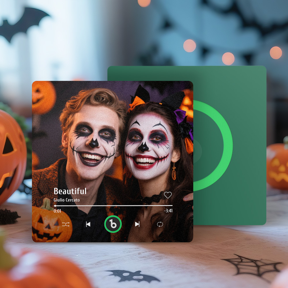 Custom Music Photo Fridge Magnet Personalized Photo Music Fridge Magnet That Can Play Music Without Cellphone Supports Bluetooth Connectivity Halloween Gift for Her - Fridgebeatsca