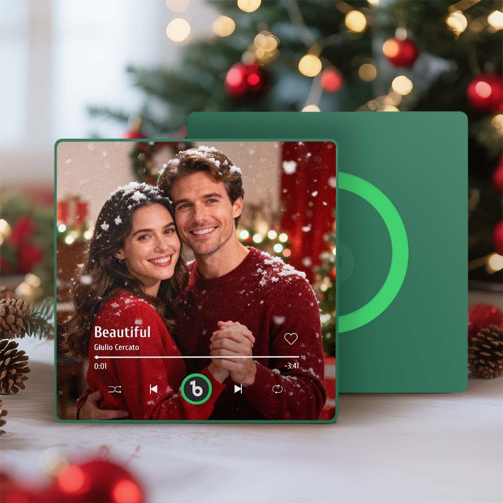 Custom Music Photo Fridge Magnet Personalized Photo Music Fridge Magnet That Can Play Music Without Cellphone Supports Bluetooth Connectivity Christmas Gift for Her - Fridgebeatsca