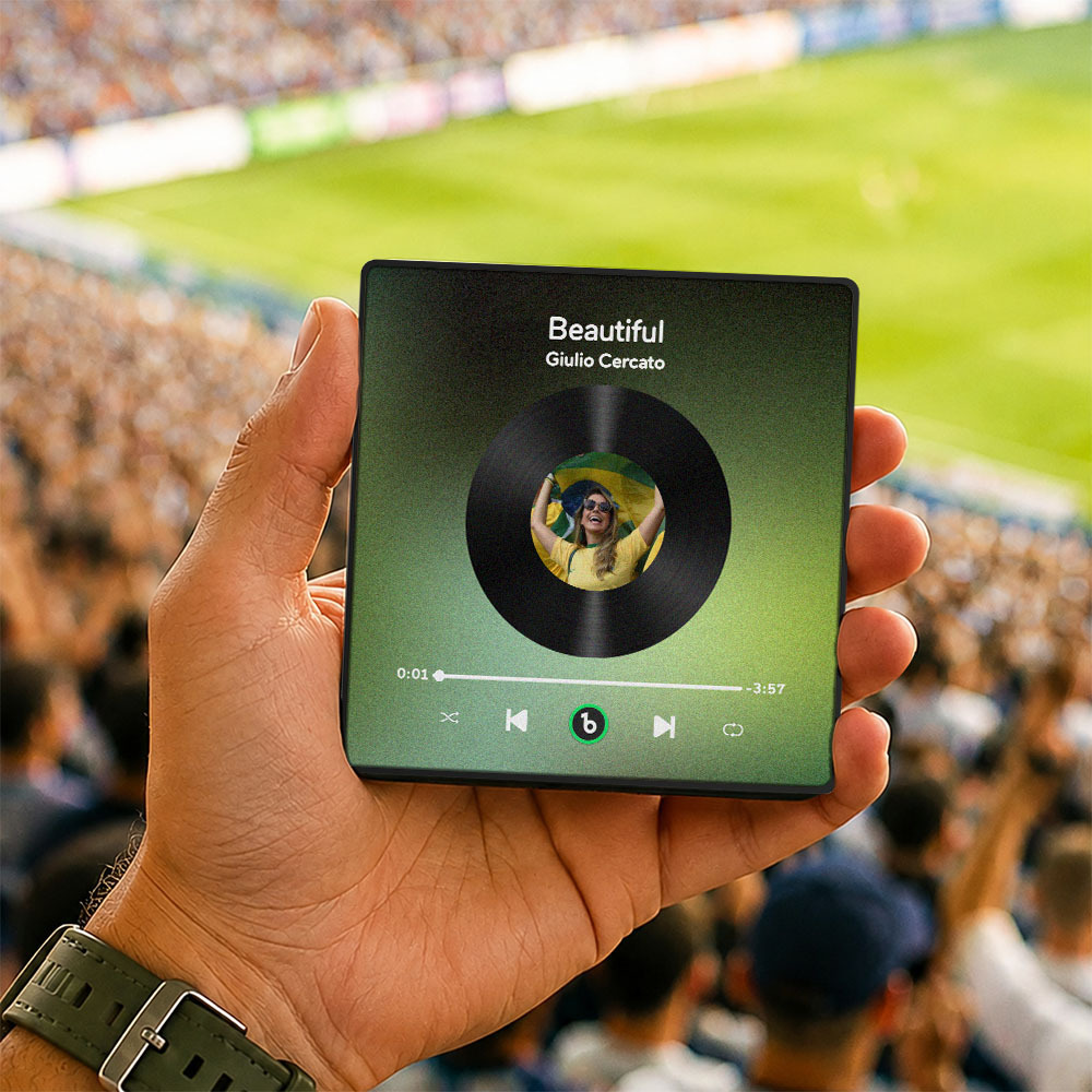 Personalized Music Fridge Magnet Colorful Frame The 2026 Global Football Game Album Fridge Magnet Can Play Songs Gift for Couple Can Upload Your Music - Fridgebeatsca