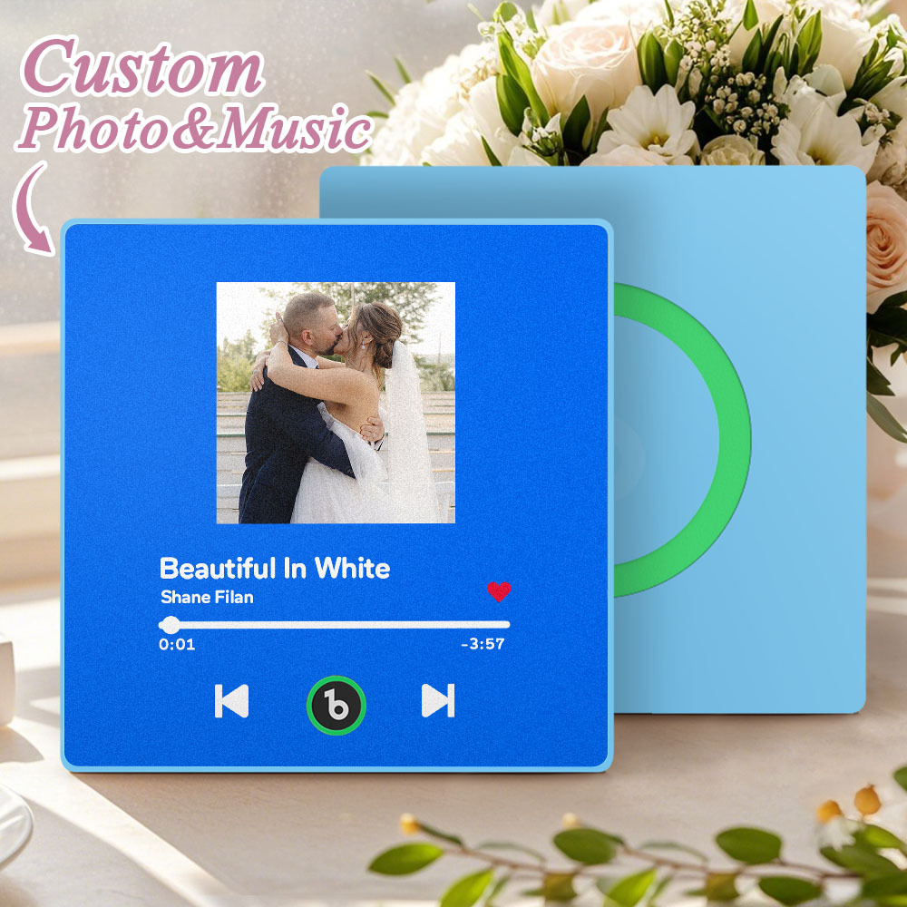 Custom Music Fridge Magnet Song Magnet Personalized Album Fridge Magnet That Can Be Played Song Wedding Gift for Couple - Fridgebeatsca