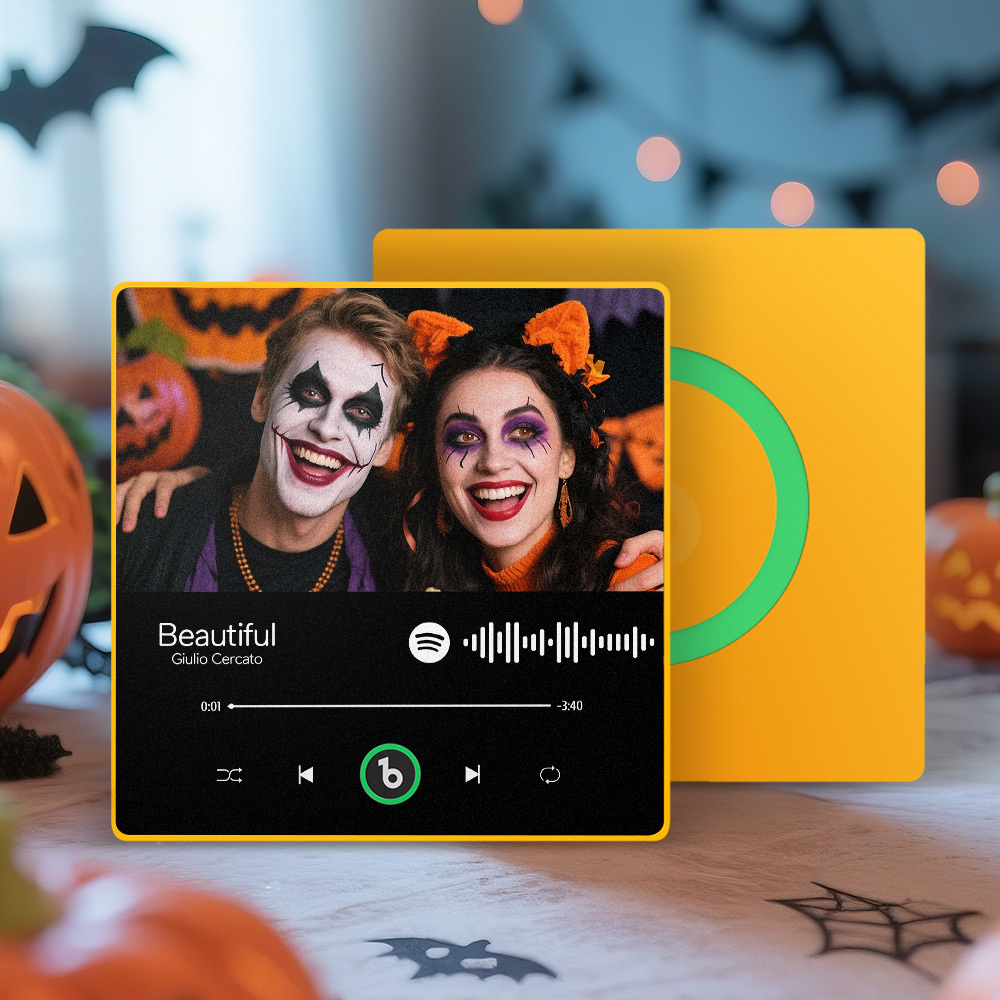 Custom Music And Photo Fridge Magnet Personalized Song Magnets That Can Play Music FridgeBeats Pro Supports Bluetooth Connectivity Halloween Gifts for Couple - Fridgebeatsca