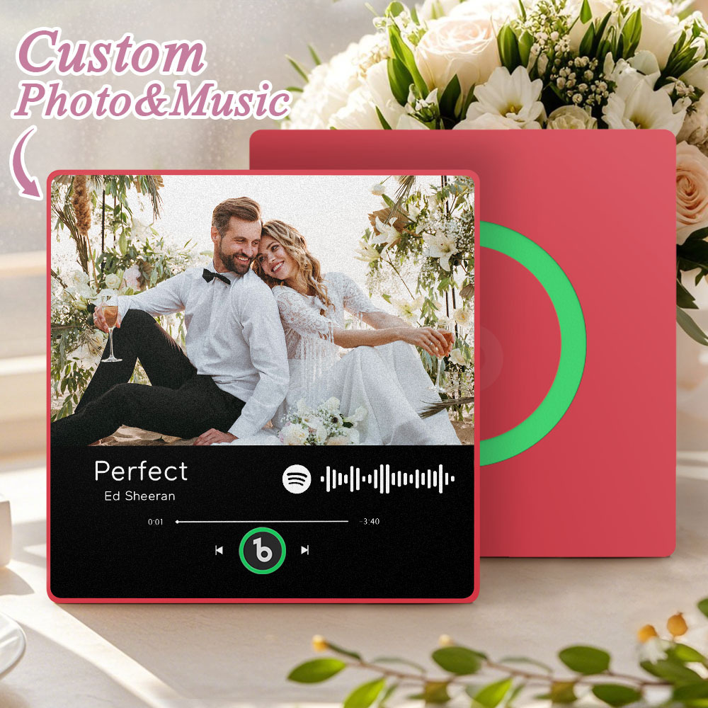 Custom Spotify Music Fridge Magnet Personalized Colorful Frame Album Fridge Magnet Music Wall Photo Sticker Song Magnets That Can Play Music Wedding Gifts for Her - Fridgebeatsca