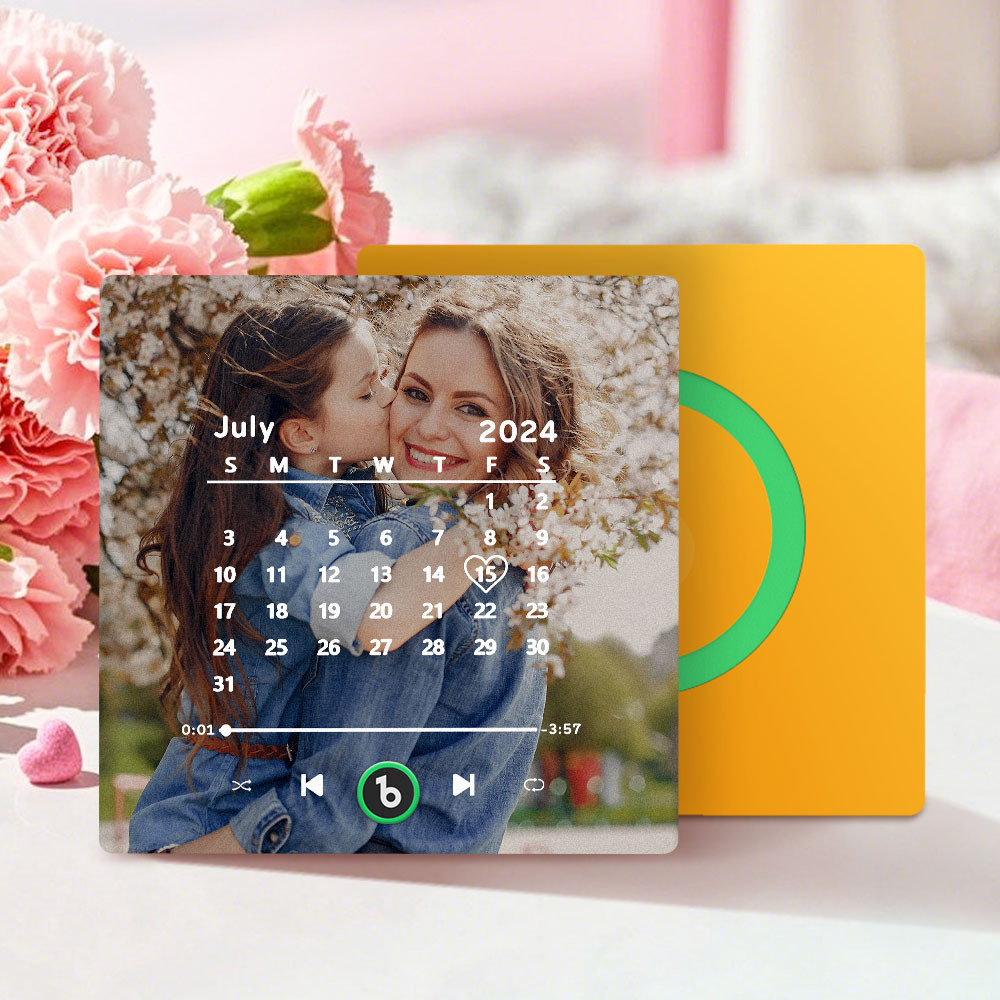 Custom Music Fridge Magnet Personalized Song Fridge Magnet That Can Play Music Halloween Magnet Supports Bluetooth Connectivity Calendar Mother's Day Gift - Fridgebeatsca