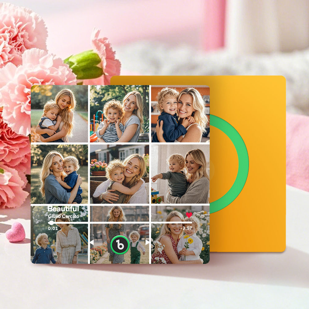 Custom Fridge Beats Music Fridge Magnet Mother's Day Gifts for Mum Up to 9 Photos - Fridgebeatsca