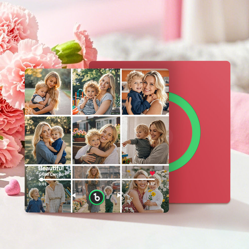 Custom Fridge Beats Music Fridge Magnet Mother's Day Gifts for Mum Up to 9 Photos - Fridgebeatsca