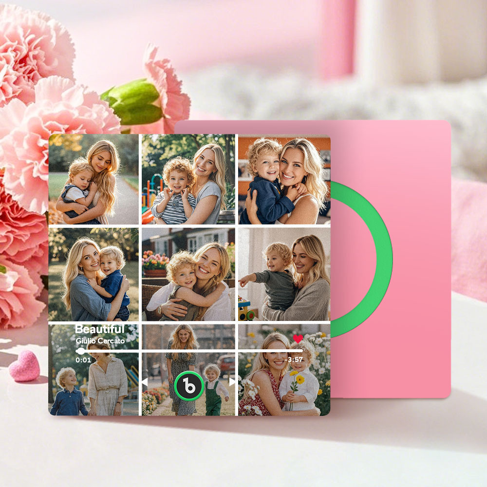 Custom Fridge Beats Music Fridge Magnet Mother's Day Gifts for Mum Up to 9 Photos - Fridgebeatsca