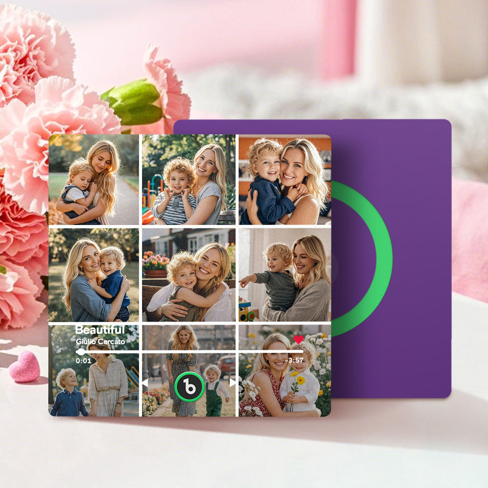 Custom Fridge Beats Music Fridge Magnet Mother's Day Gifts for Mum Up to 9 Photos - Fridgebeatsca