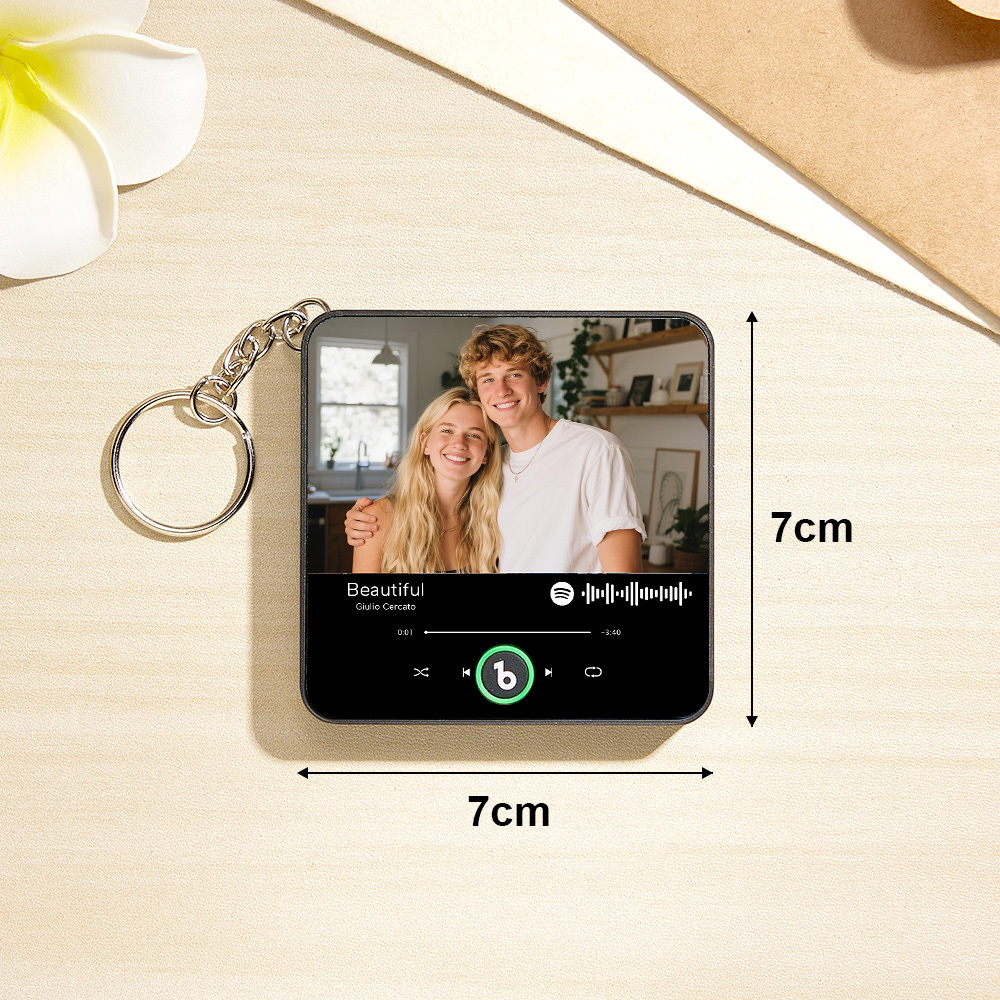 Personalized Song Mini Fridge Magnet Keychain Custom Music Fridge Magnet Spotify Album Mini Fridge Magnet Keychain Mother's Day Gift - Fridgebeatsca