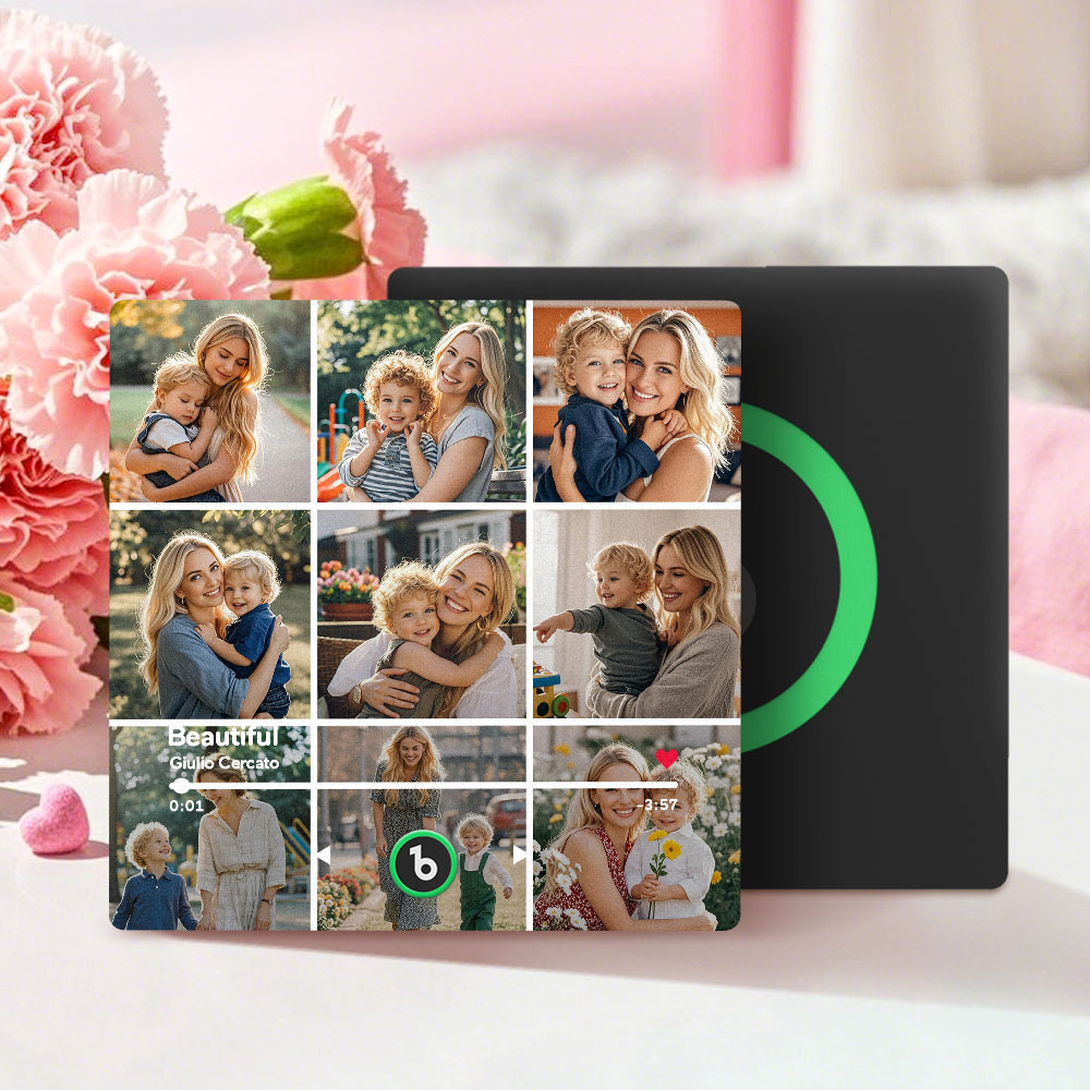 Custom Fridge Beats Music Fridge Magnet Mother's Day Gifts for Mum Up to 9 Photos - Fridgebeatsca
