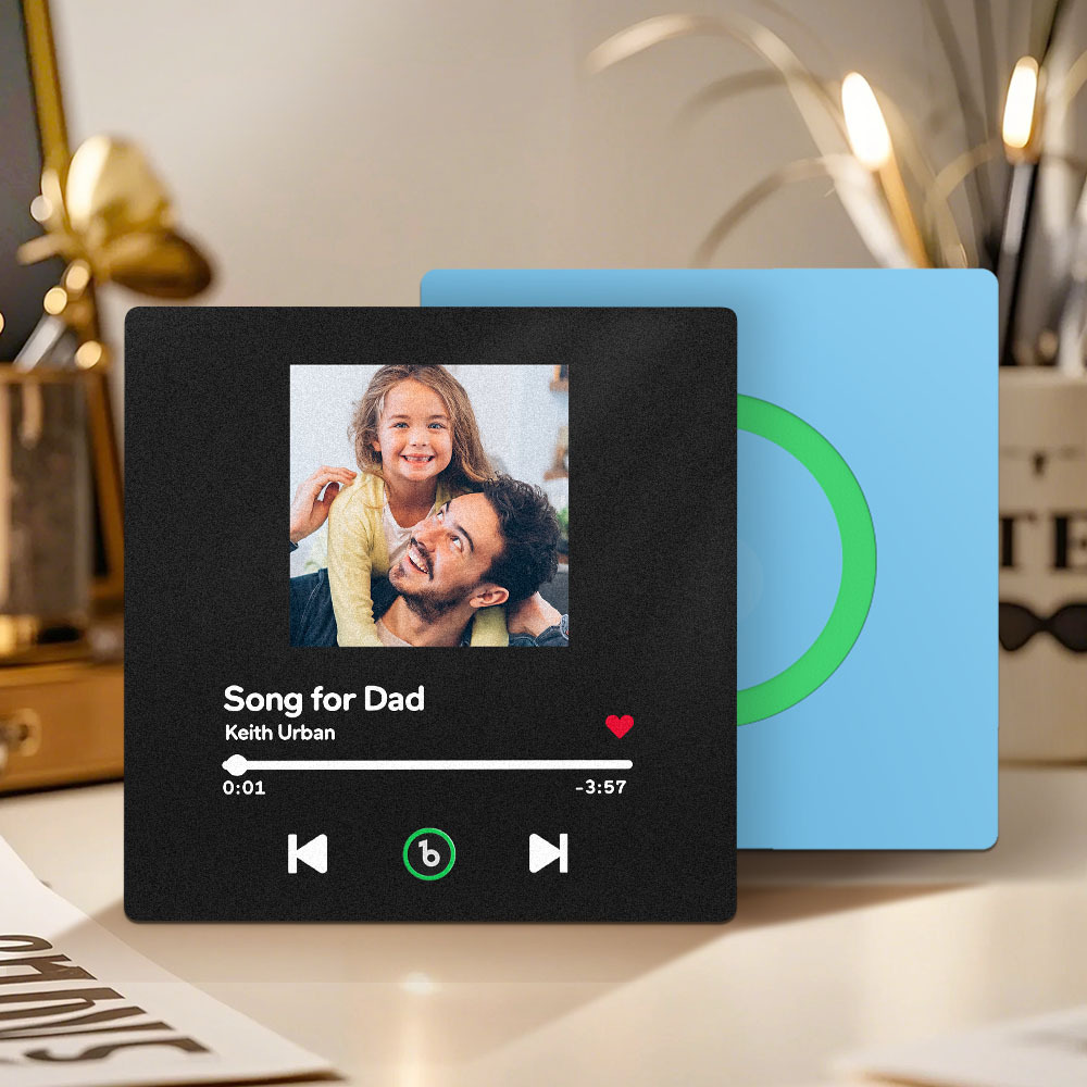 Custom Music And Photo Music Fridge Magnets Father's Day Gifts Frameless Fridgebeats - Fridgebeatsca