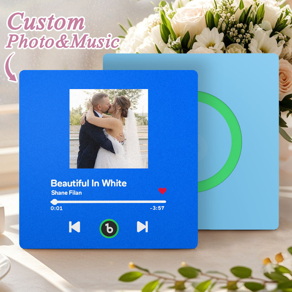 Custom Music Fridge Magnet Song Magnet Personalized Album Fridge Magnet That Can Be Played Song Wedding Gift for Couple - Fridgebeatsca