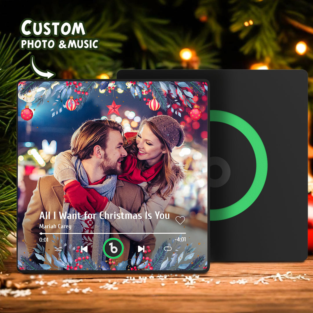Custom Music & Photo Fridge Magnet Personalized Photo Magnets Christmas Gifts for Him