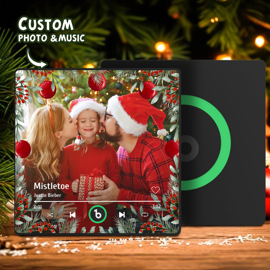 Custom Music & Photo Fridge Magnet Personalized Photo Magnets Christmas Gifts for Kids