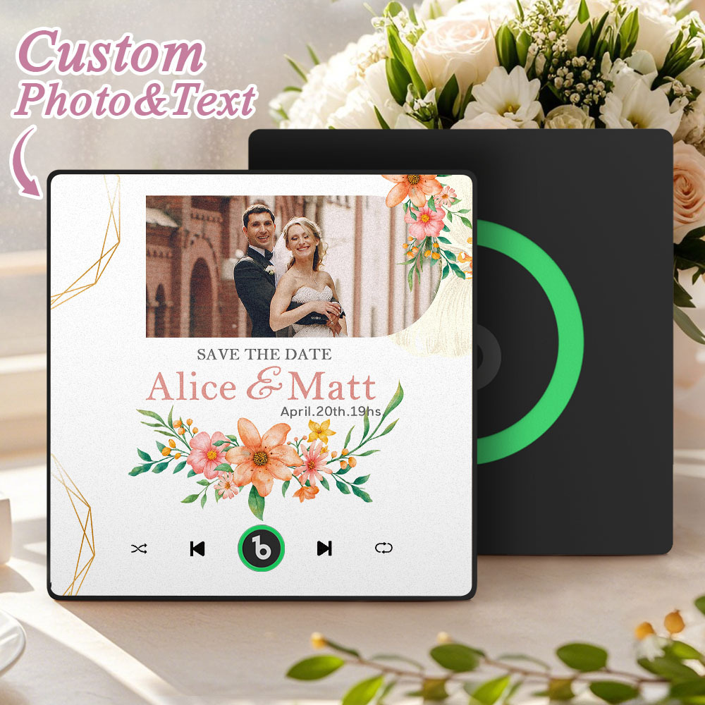Custom Music & Photo Fridge Magnet Personalized Photo Magnets That Plays Music Wedding Gifts