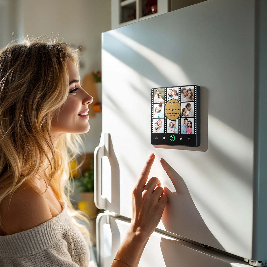 New 4.0 Upgrade Custom Music Fridge Magnet Film Photo Collage Style Fridge Magnet Gift for Lover - Fridgebeatsca