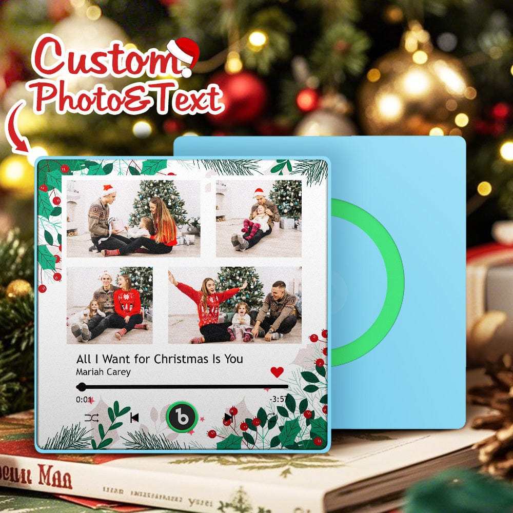 Christmas Gift Custom Music Fridge Magnet Personalized Multi Photo Fridge Magnet for Christmas Gift - Fridgebeatsca
