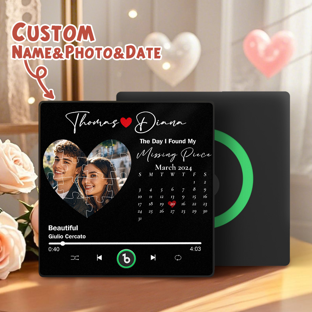 Personalized Music Fridge Magnet Colorful Frame The 2026 Global Football Game Album Fridge Magnet Can Play Songs Gift for Couple Can Upload Your Music - Fridgebeatsca
