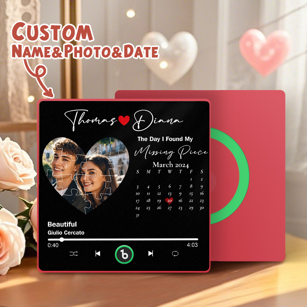 Personalized Music Fridge Magnet Colorful Frame The 2026 Global Football Game Album Fridge Magnet Can Play Songs Gift for Couple Can Upload Your Music - Fridgebeatsca