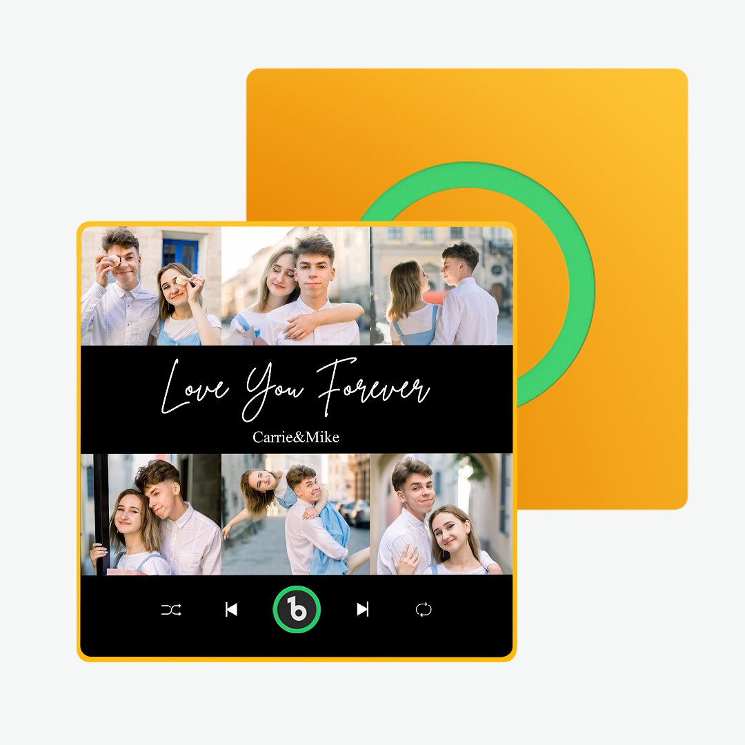 Custom Music Fridge Magnet 6 Photo Colorful Frame Album Fridge Magnet Valentine's Day Gift - Fridgebeatsca