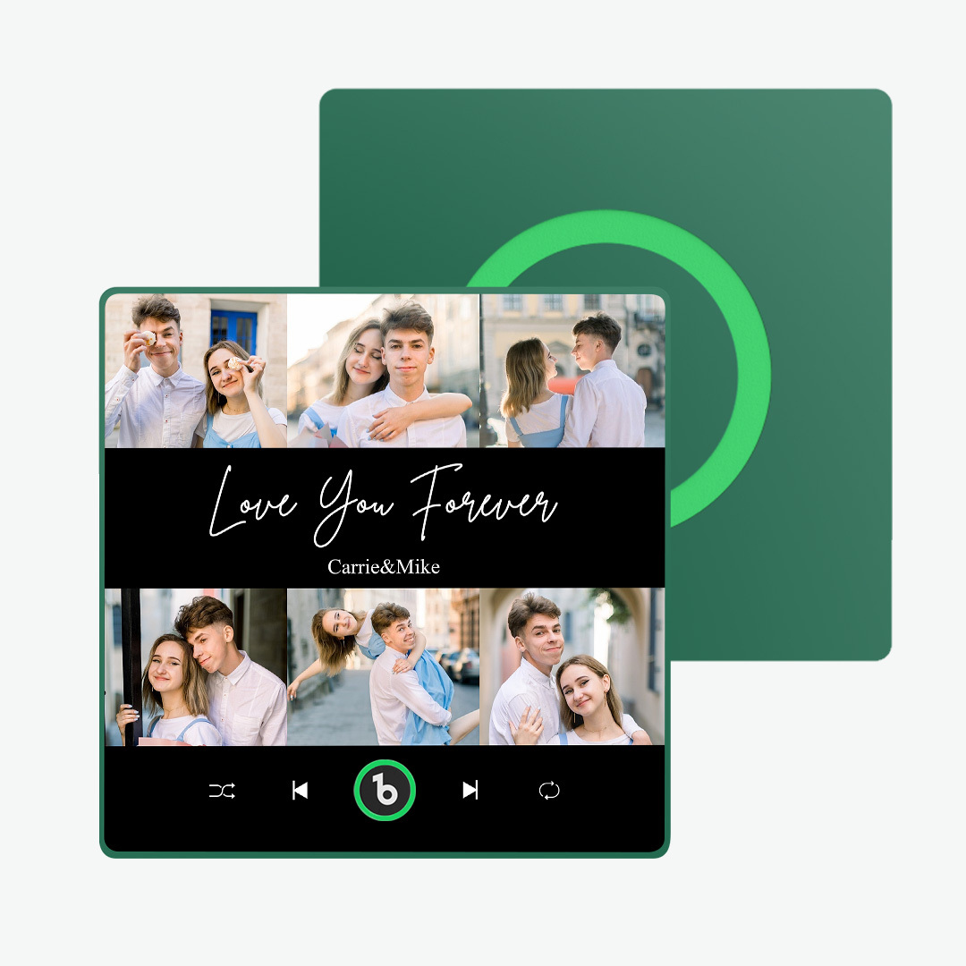 Custom Music Fridge Magnet 6 Photo Colorful Frame Album Fridge Magnet Valentine's Day Gift - Fridgebeatsca