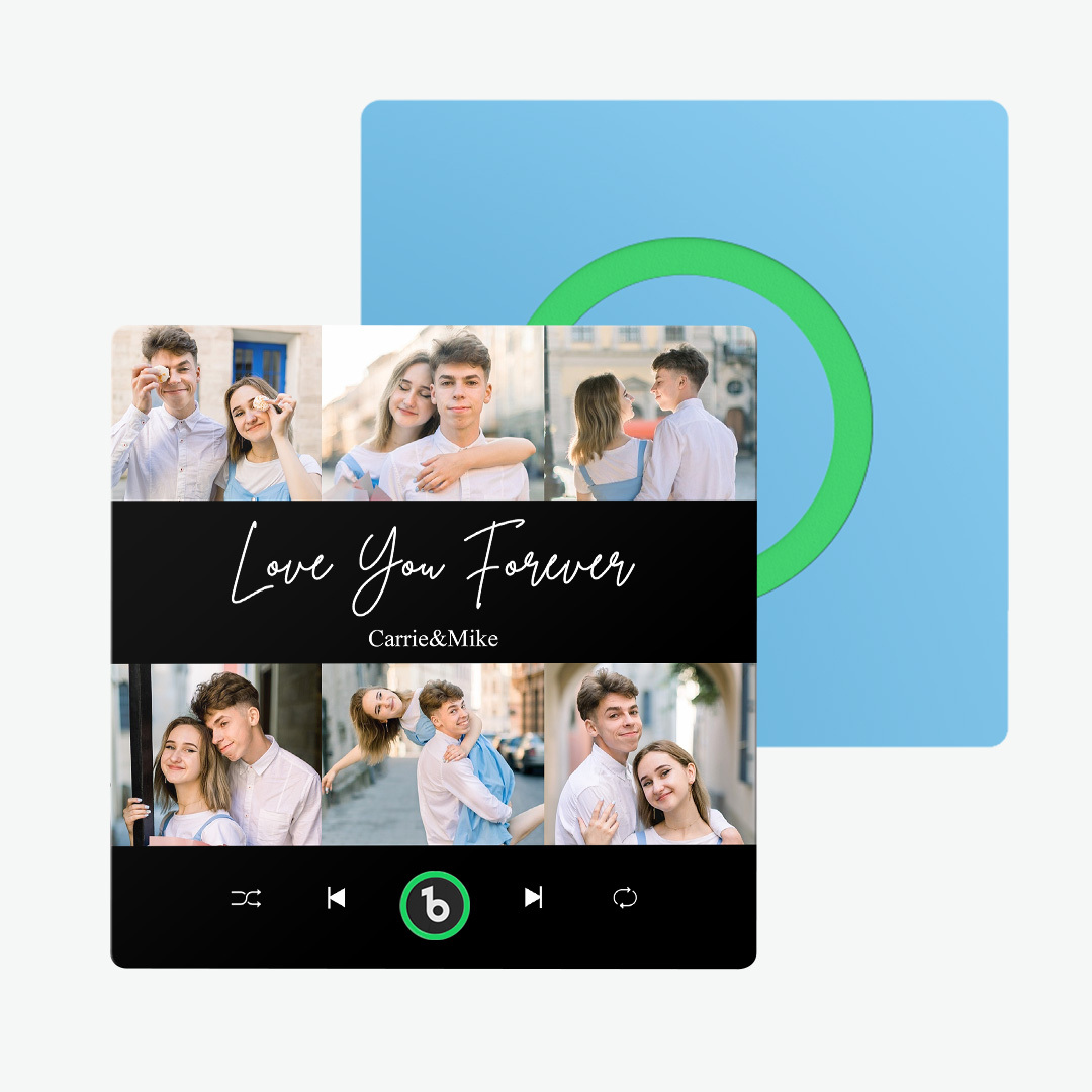 Custom Music Fridge Magnet 6 Photo Colorful Frame Album Fridge Magnet Valentine's Day Gift - Fridgebeatsca