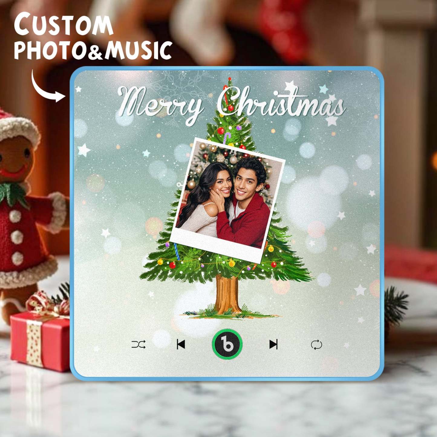 Custom Music And Photo Fridge Magnet Christmas Tree Fridge Magnet for Christmas Gifts - Fridgebeatsca