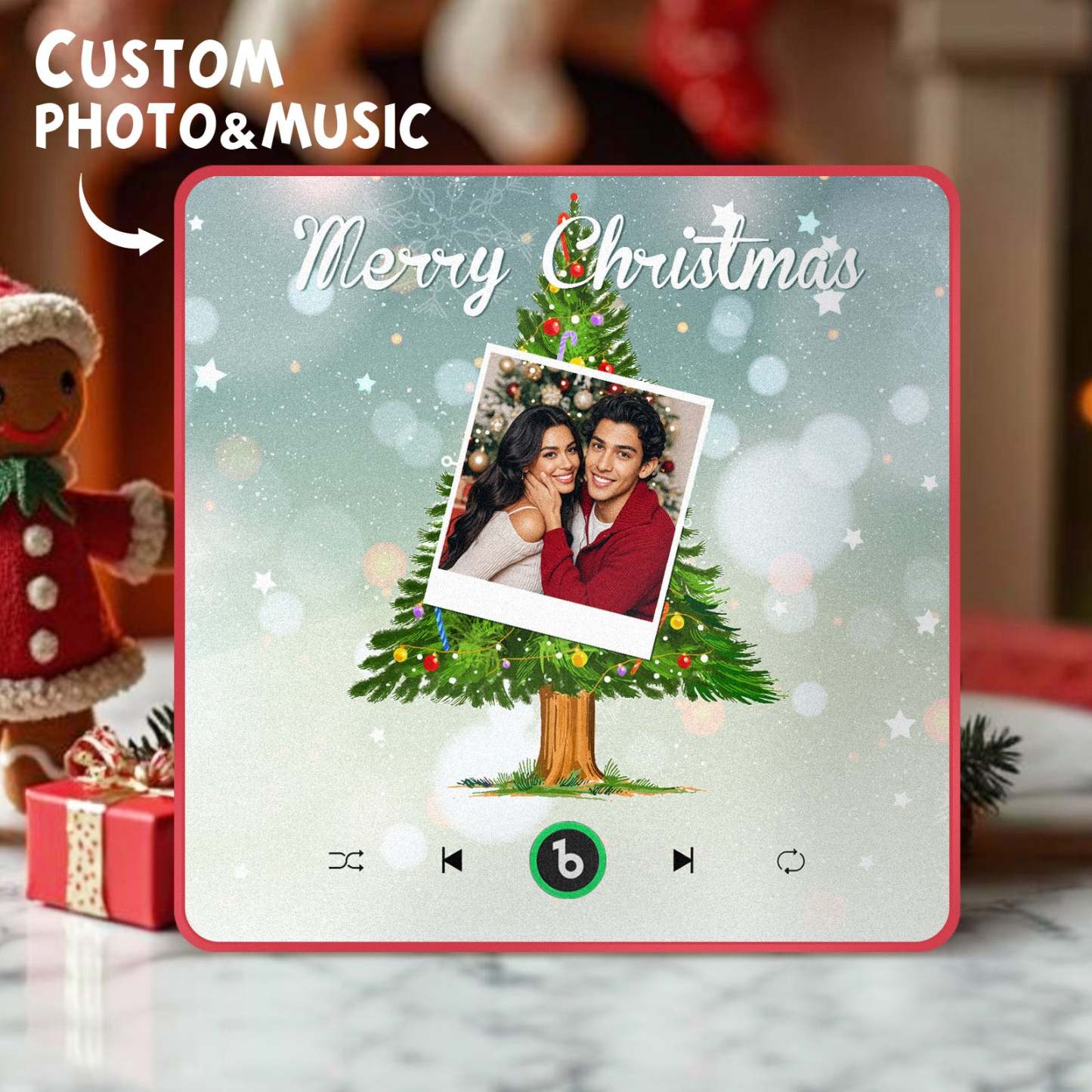 Custom Music And Photo Fridge Magnet Christmas Tree Fridge Magnet for Christmas Gifts - Fridgebeatsca