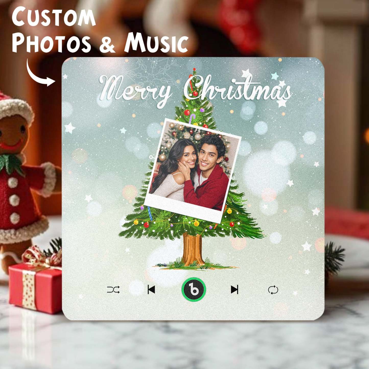 Custom Music And Photo Fridge Magnet Christmas Tree Fridge Magnet for Christmas Gifts - Fridgebeatsca