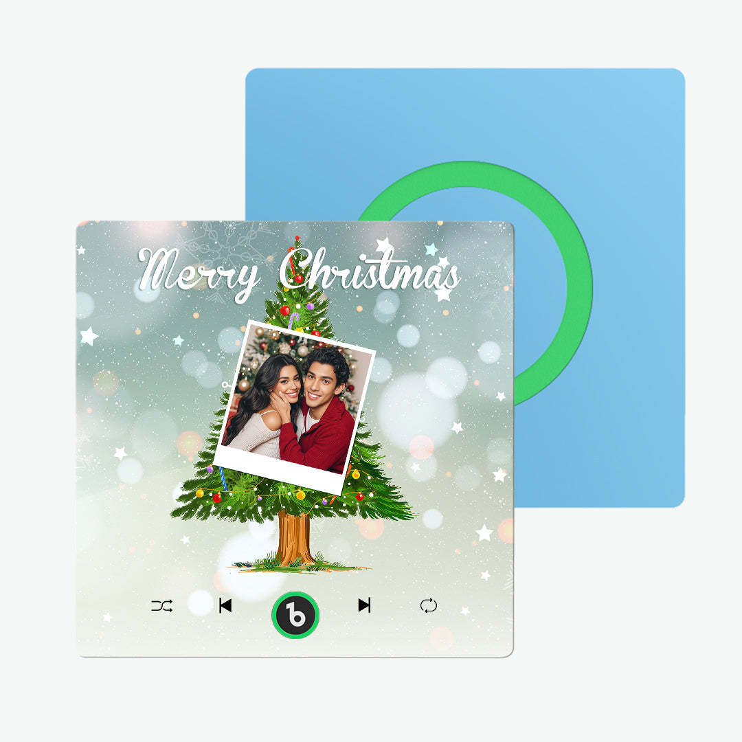 Custom Music And Photo Fridge Magnet Christmas Tree Fridge Magnet for Christmas Gifts - Fridgebeatsca