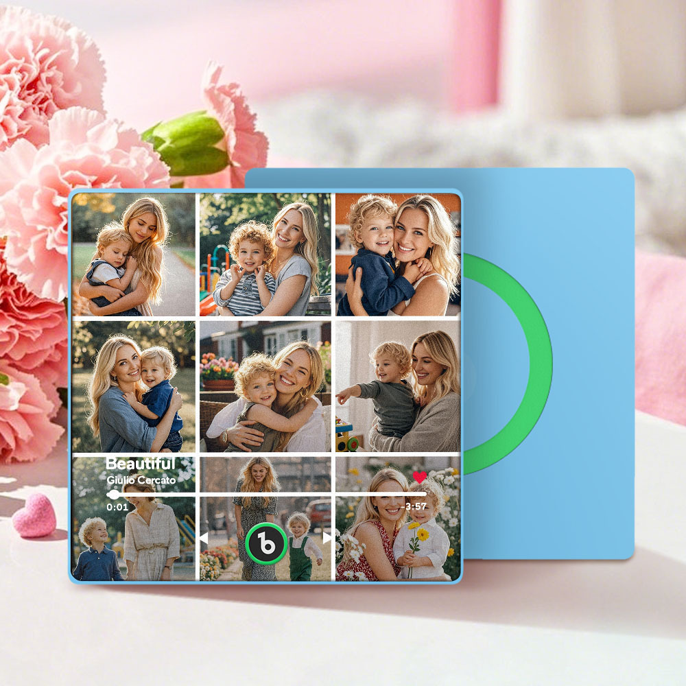 Custom Fridge Beats Music Fridge Magnet Mother's Day Gifts for Mum Up to 9 Photos - Fridgebeatsca