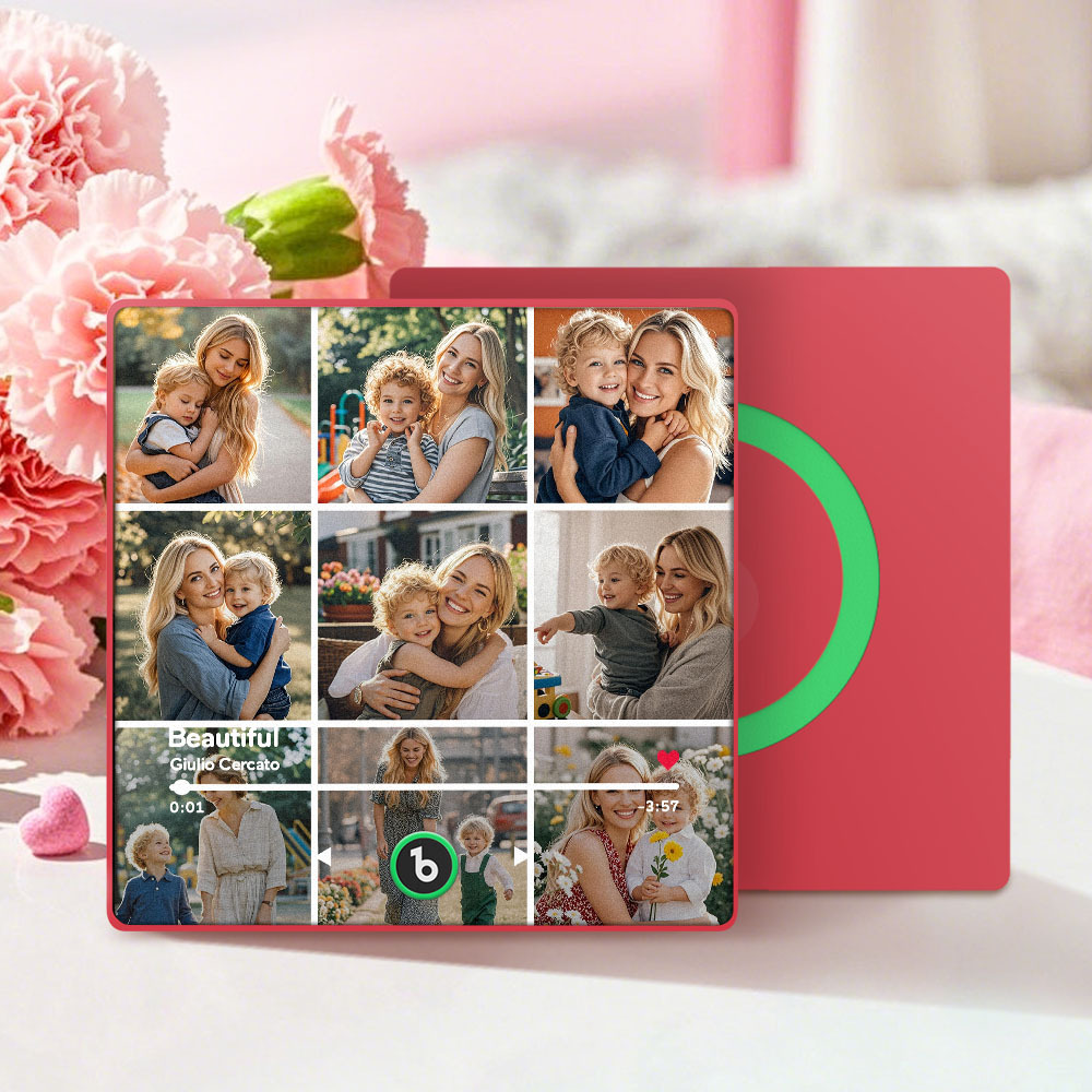 Custom Fridge Beats Music Fridge Magnet Mother's Day Gifts for Mum Up to 9 Photos - Fridgebeatsca